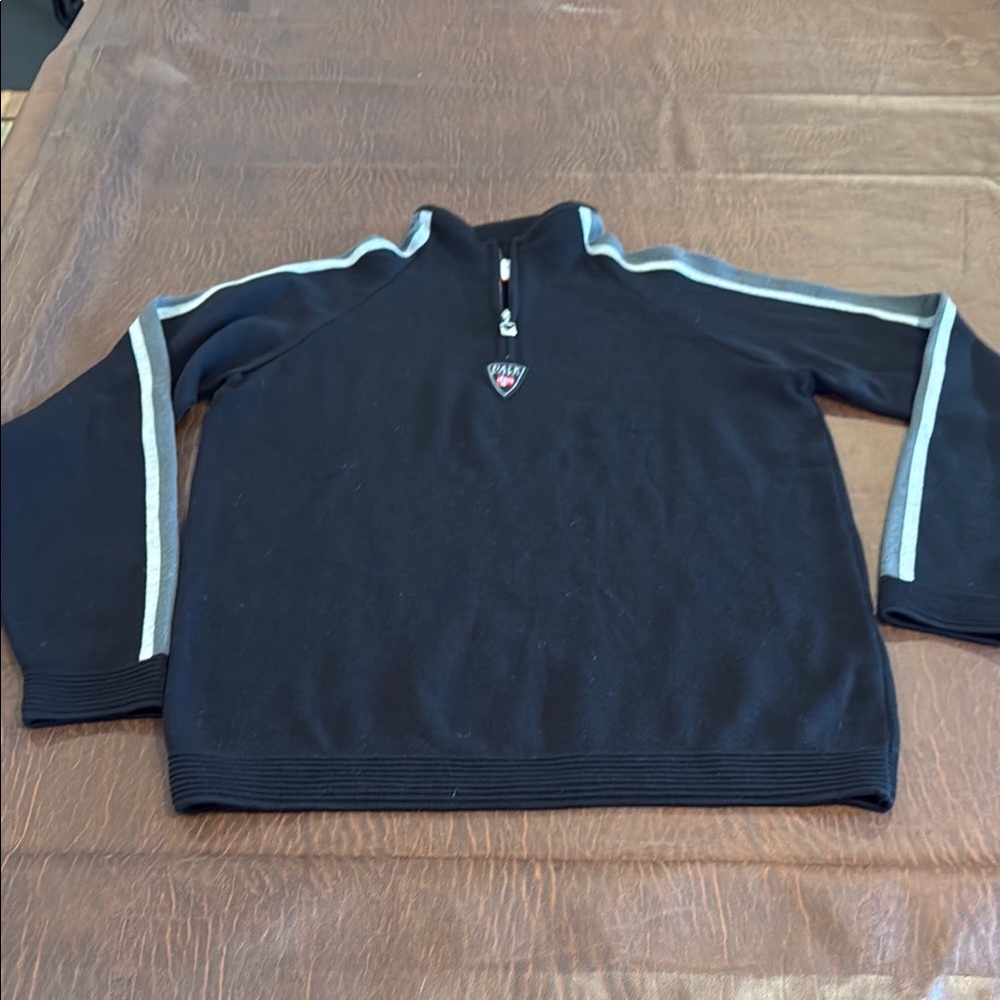 Dale Norway and Black Quarter-Zip Pullover Sweater
